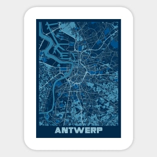 Antwerp - Belgium Peace City Map Sticker